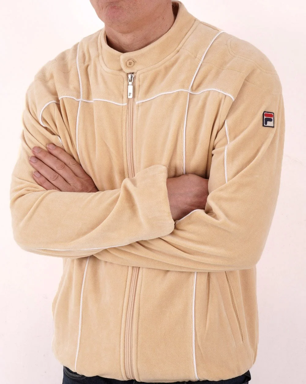 Fila Vintage Terrinda Velour Track Top Butterscotch - Image 3