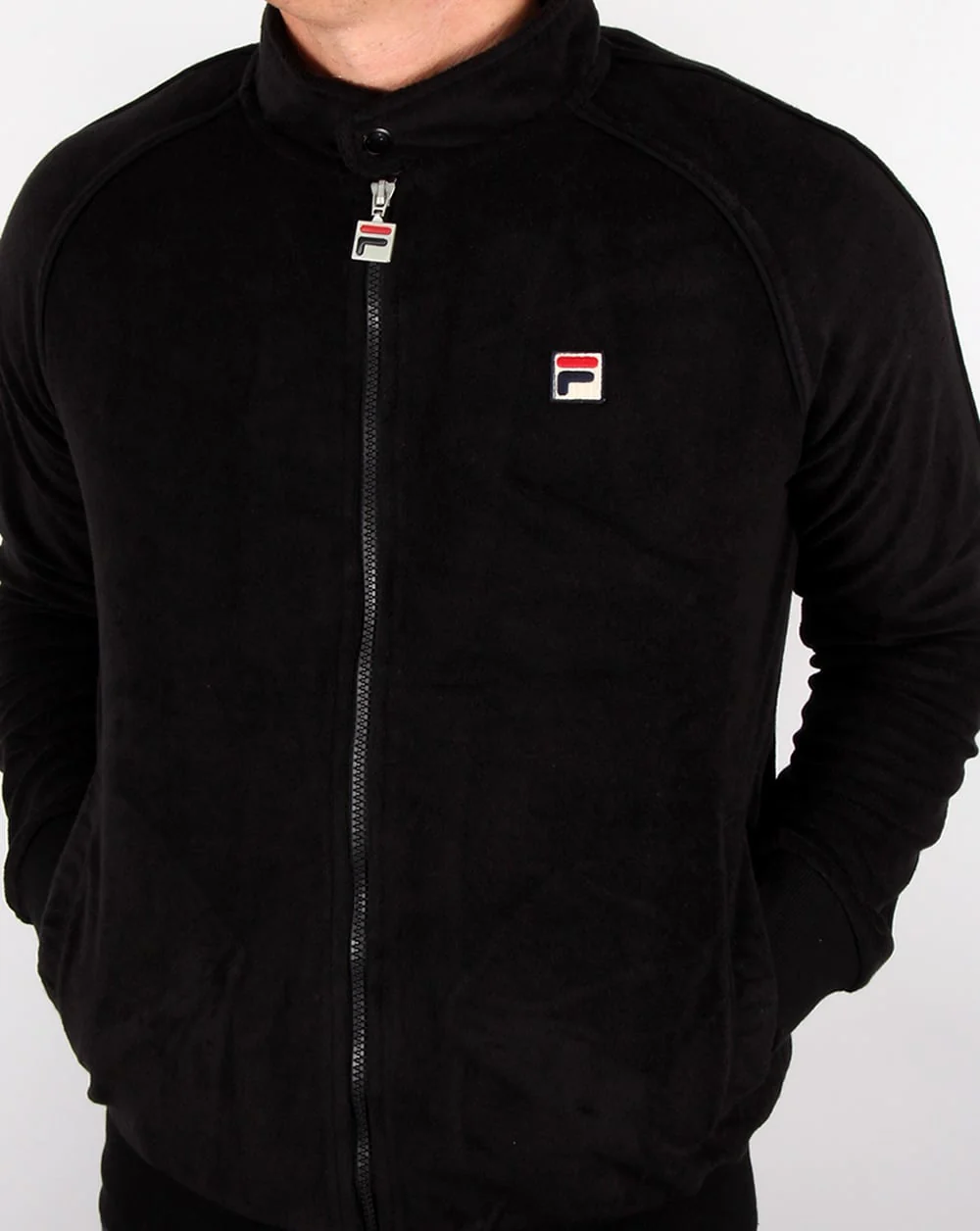 Fila Vintage Terry Track Top Black - Image 3