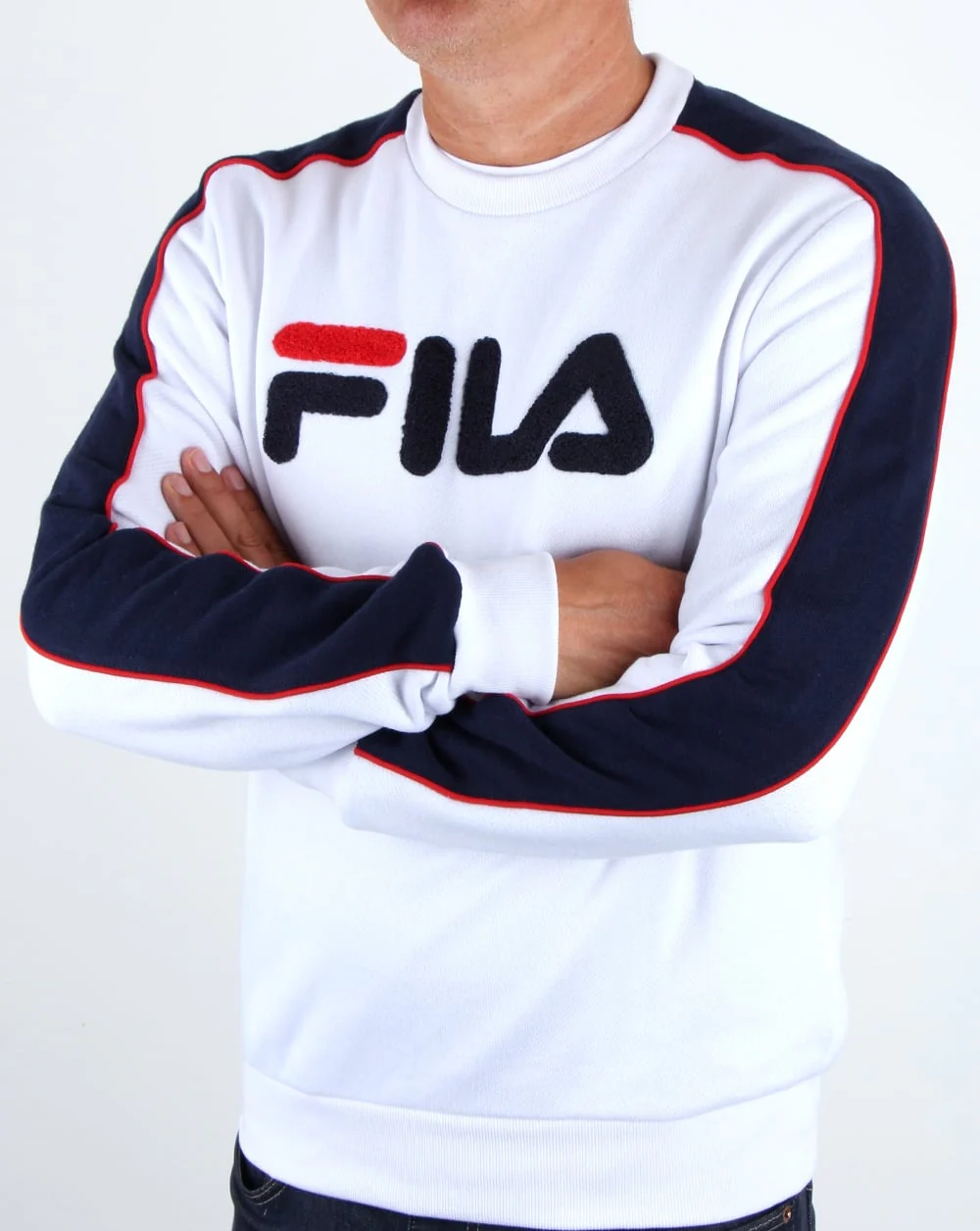 Fila Vintage Toby Sweatshirt White - Image 3
