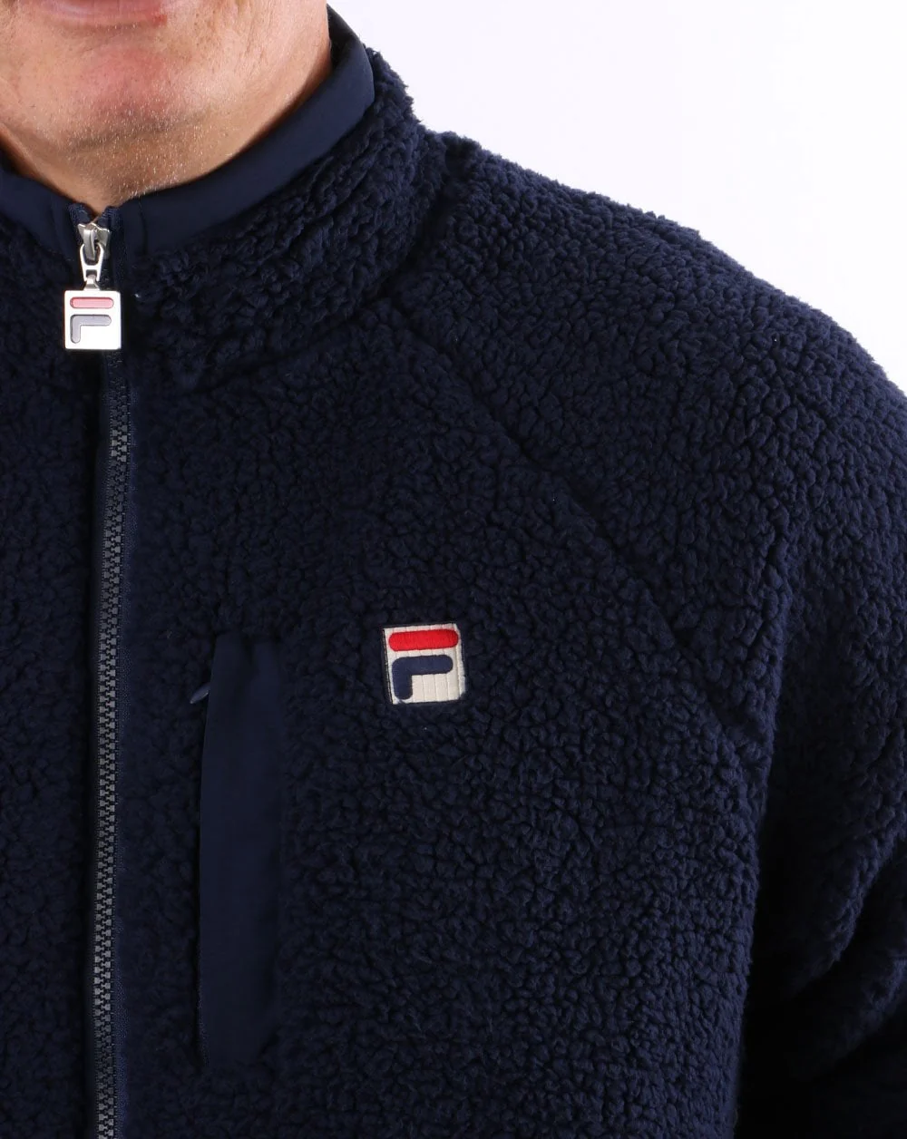 Fila Vintage Yuri Sherpa Fleece Navy - Image 2