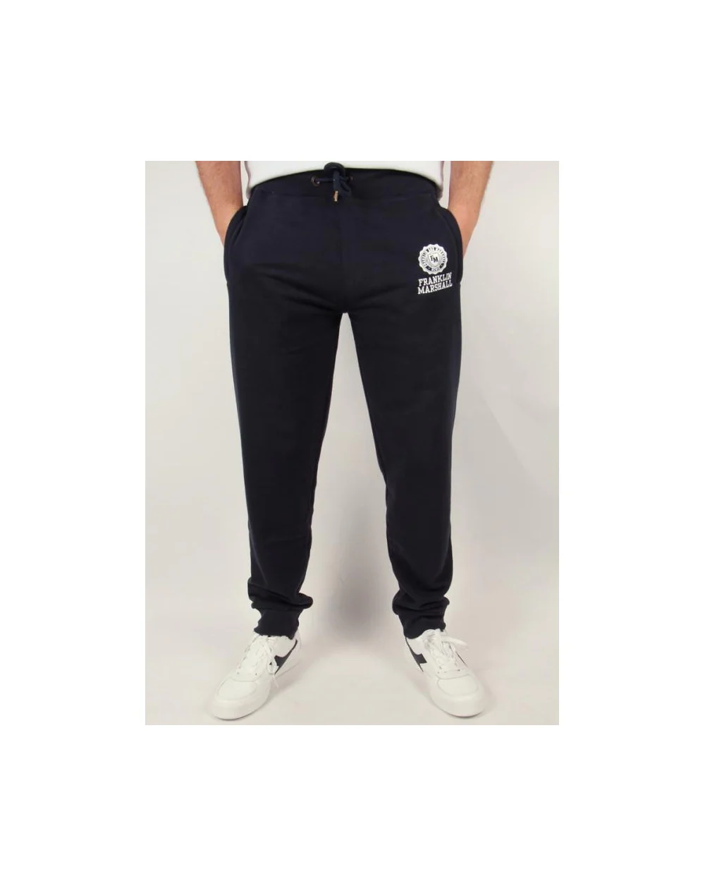 Franklin And Marshall Fleece Tracksuit Bottoms Navy Blue