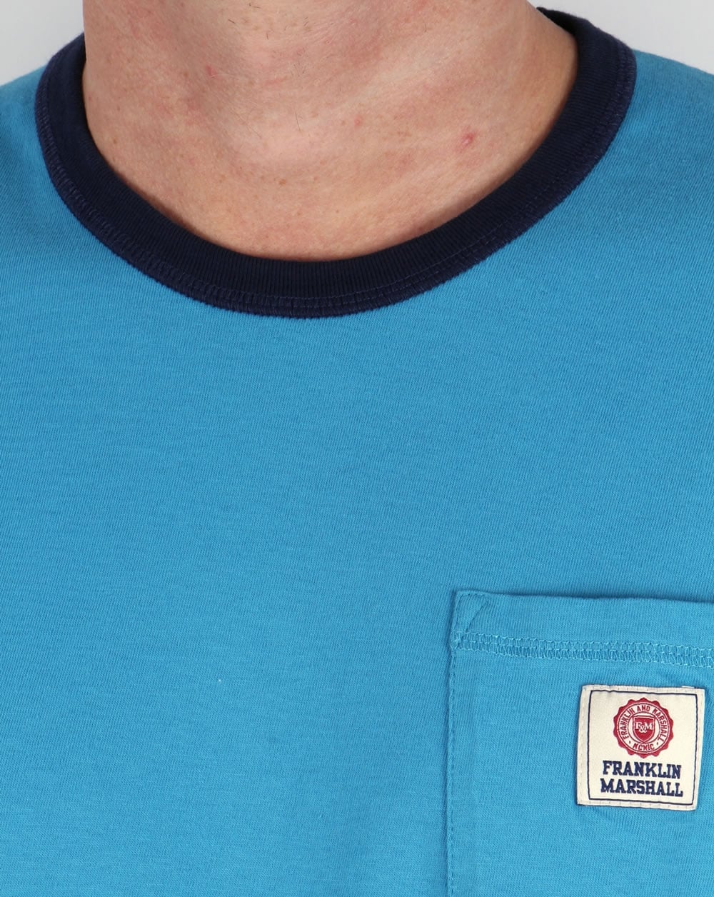 Franklin And Marshall Pocket Ringer T-shirt Cloud Blue - Image 2