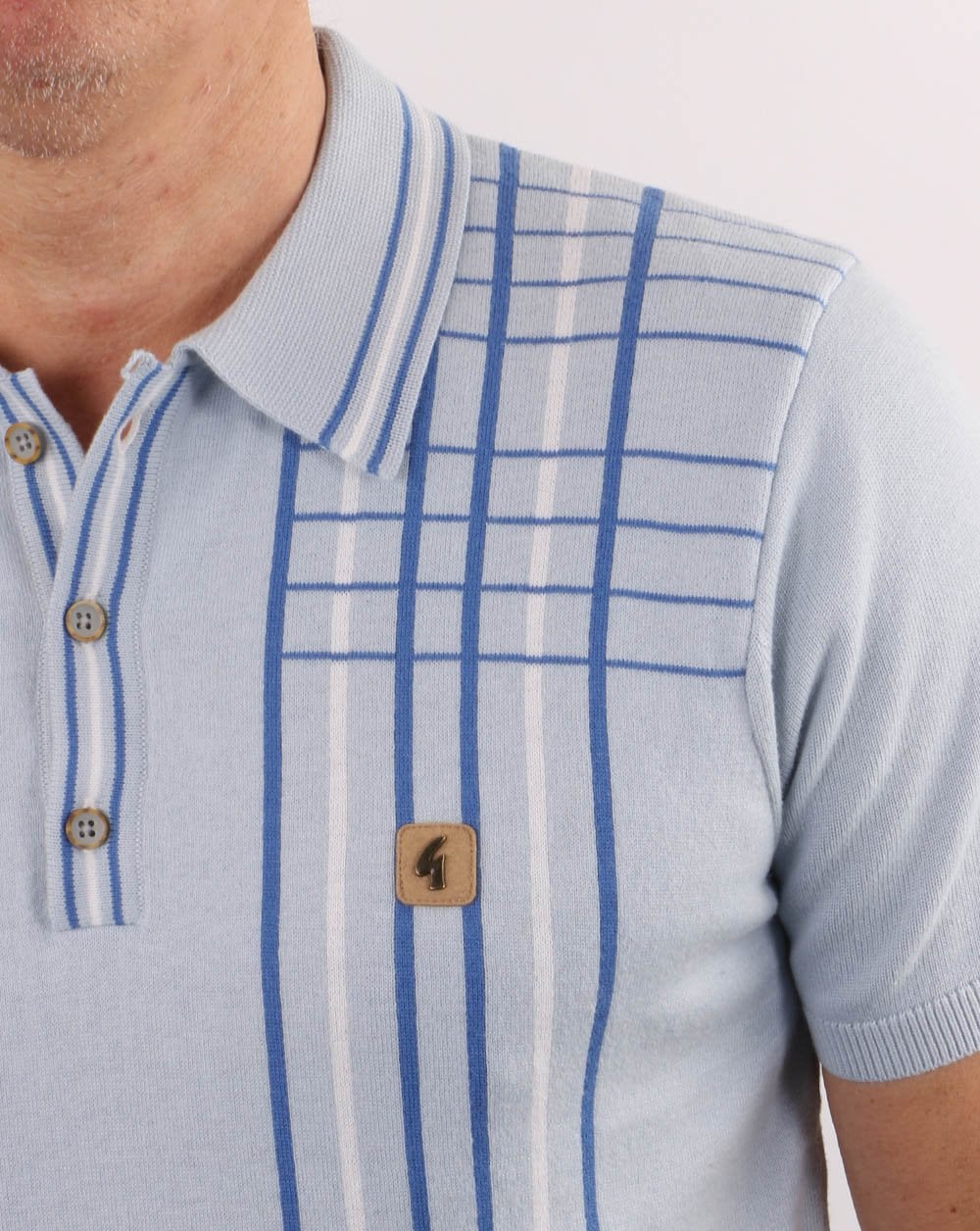 Gabicci Vintage Bale Polo Ice Blue - Image 2