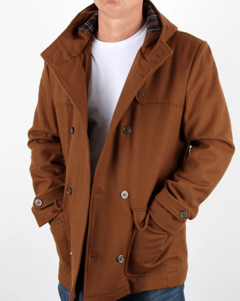 Gabicci Vintage Duffle Coat Tan - Image 2