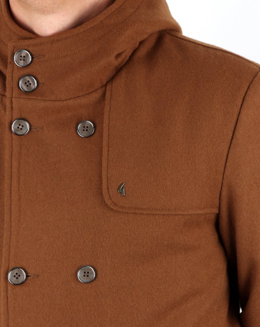 Gabicci Vintage Duffle Coat Tan - Image 4
