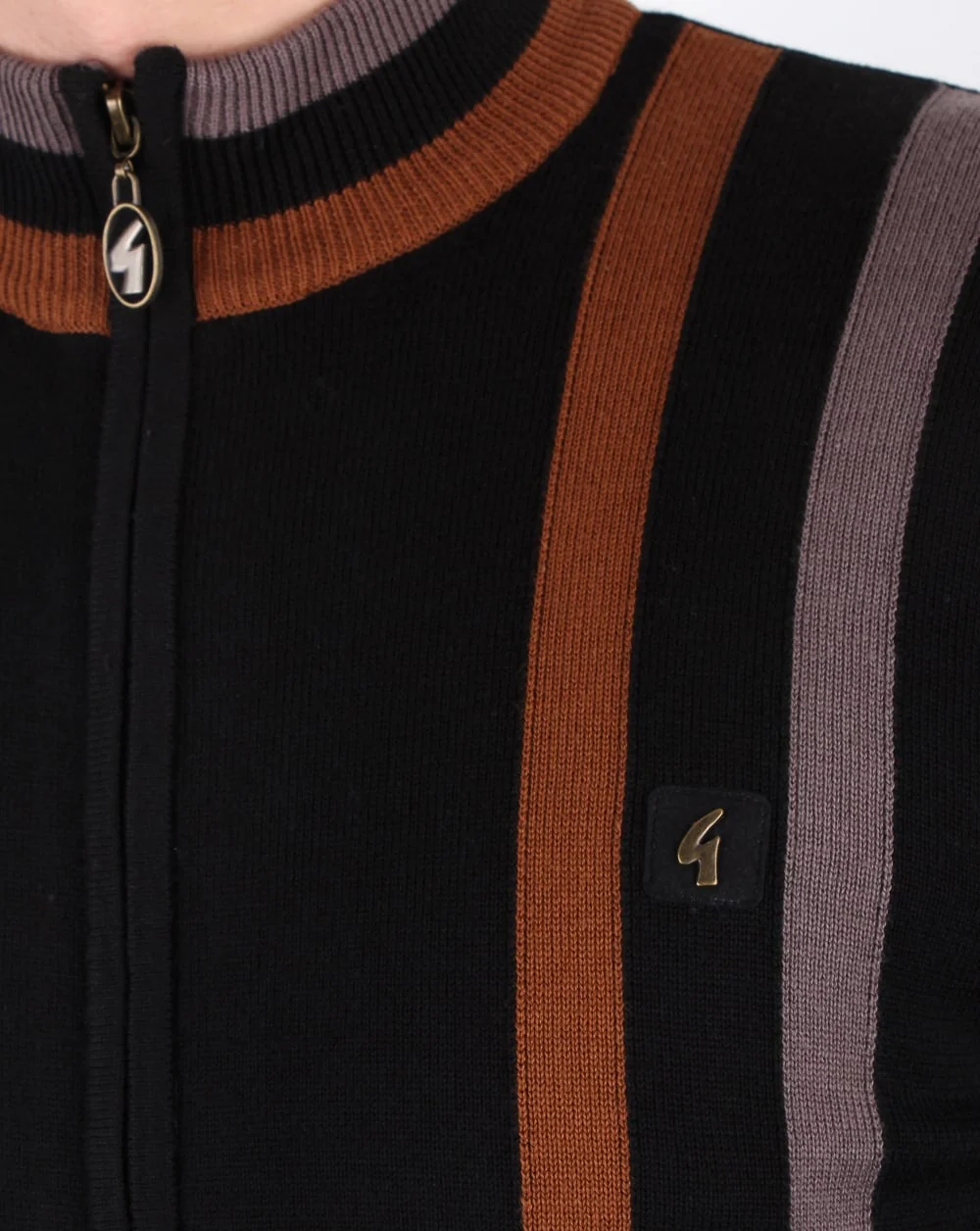 Gabicci Vintage Forum Knitted Zip Black - Image 2