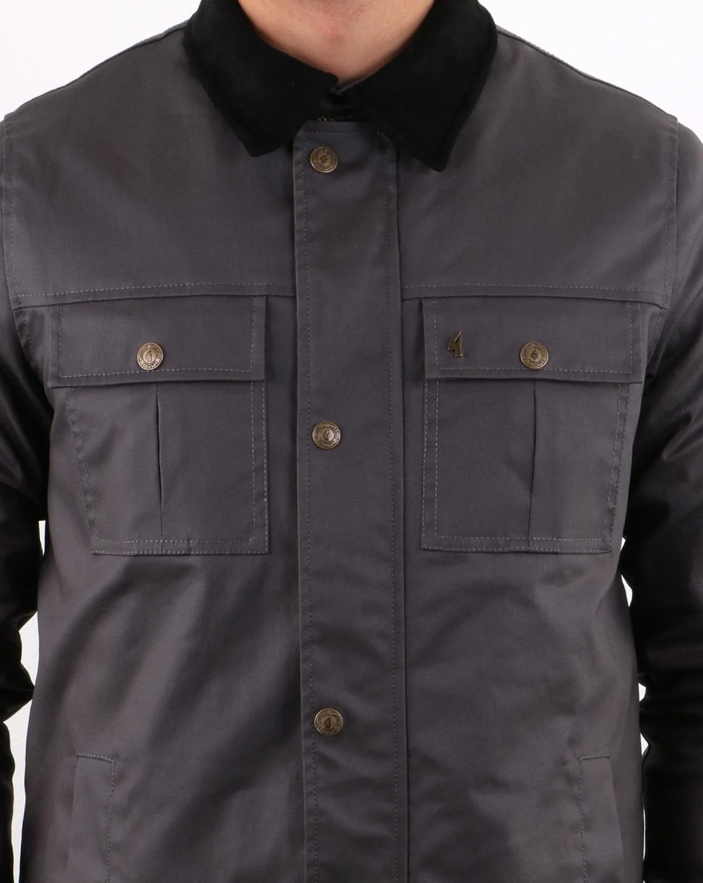 Gabicci Vintage Hunter Jacket Charcoal - Image 4