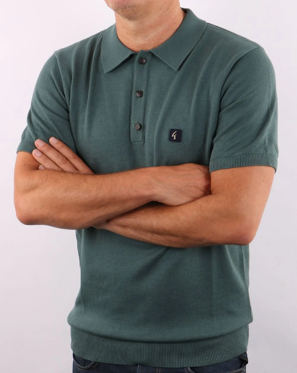Gabicci Vintage Jackson Polo Teal Green - Image 2