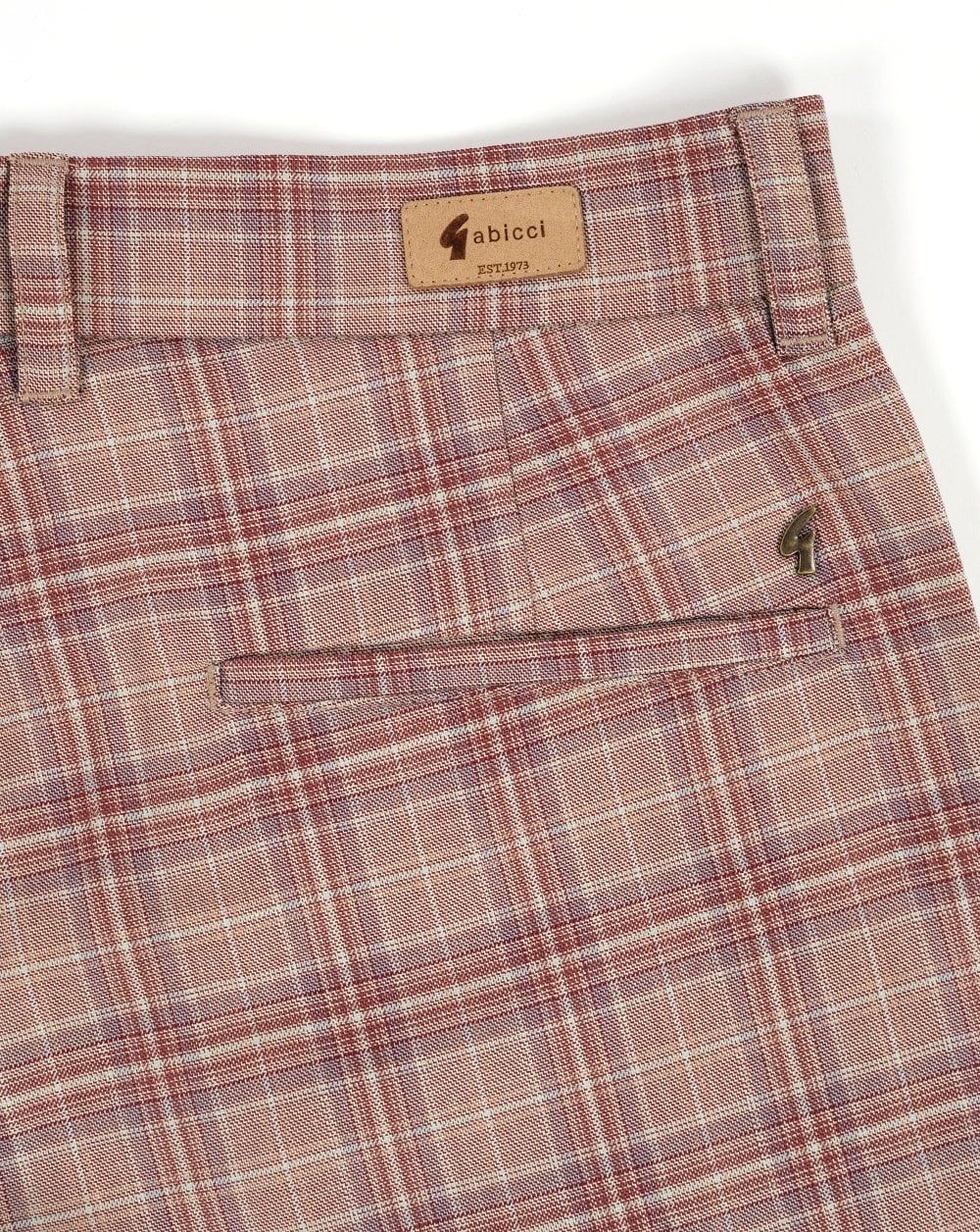 Gabicci Vintage Murphy Check Shorts Walnut - Image 2