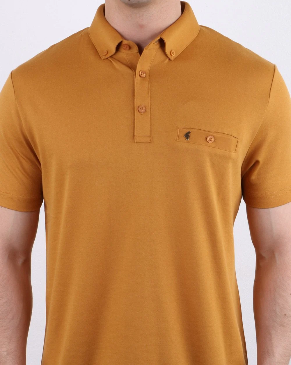 Gabicci Vintage Polo Shirt Hay - Image 4