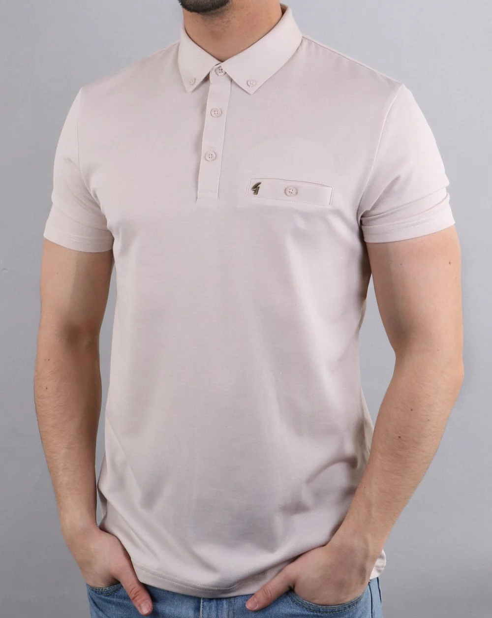Gabicci Vintage Polo Shirt Oat