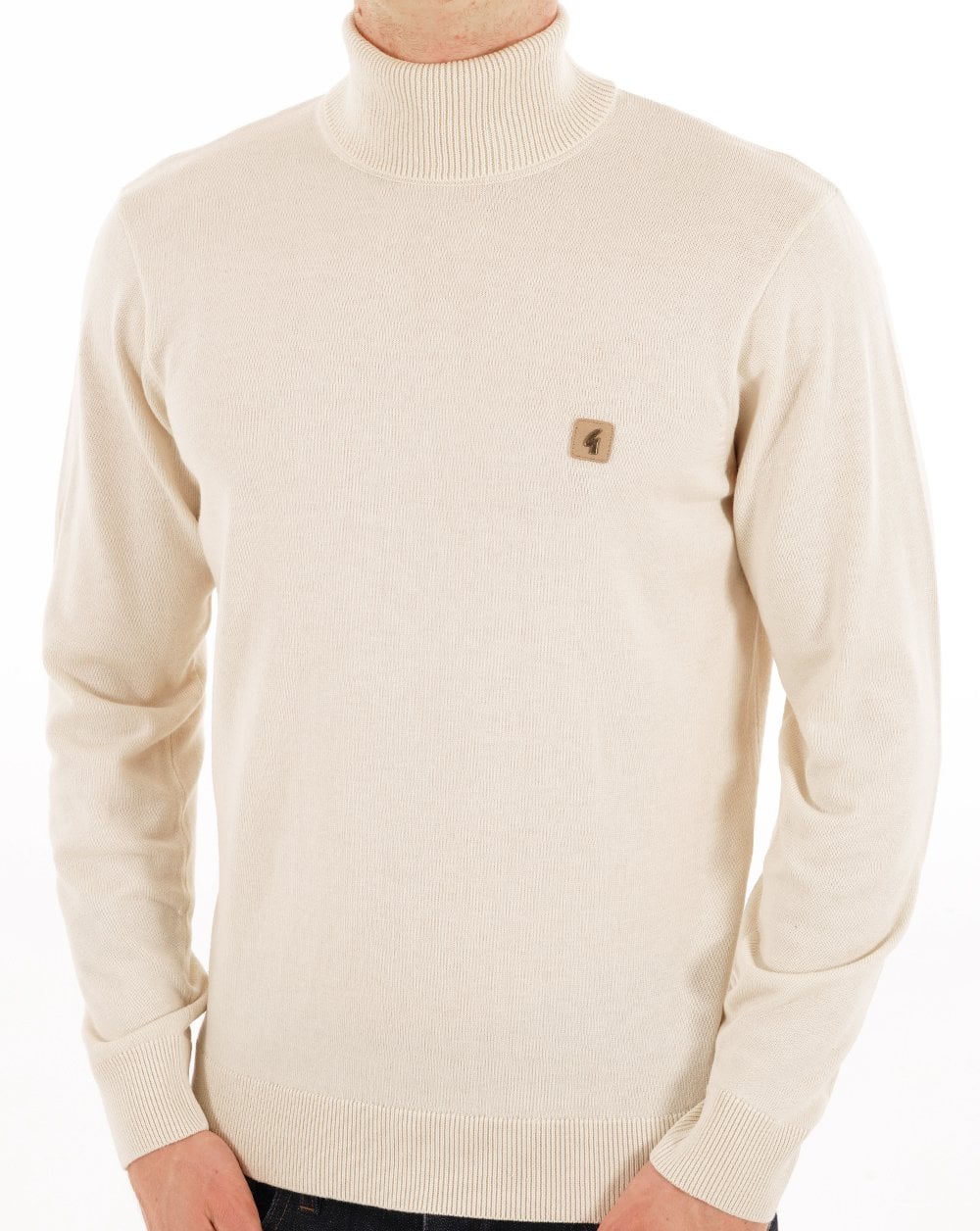Gabicci Vintage Ricardo Roll Neck Knit Cream - Image 2