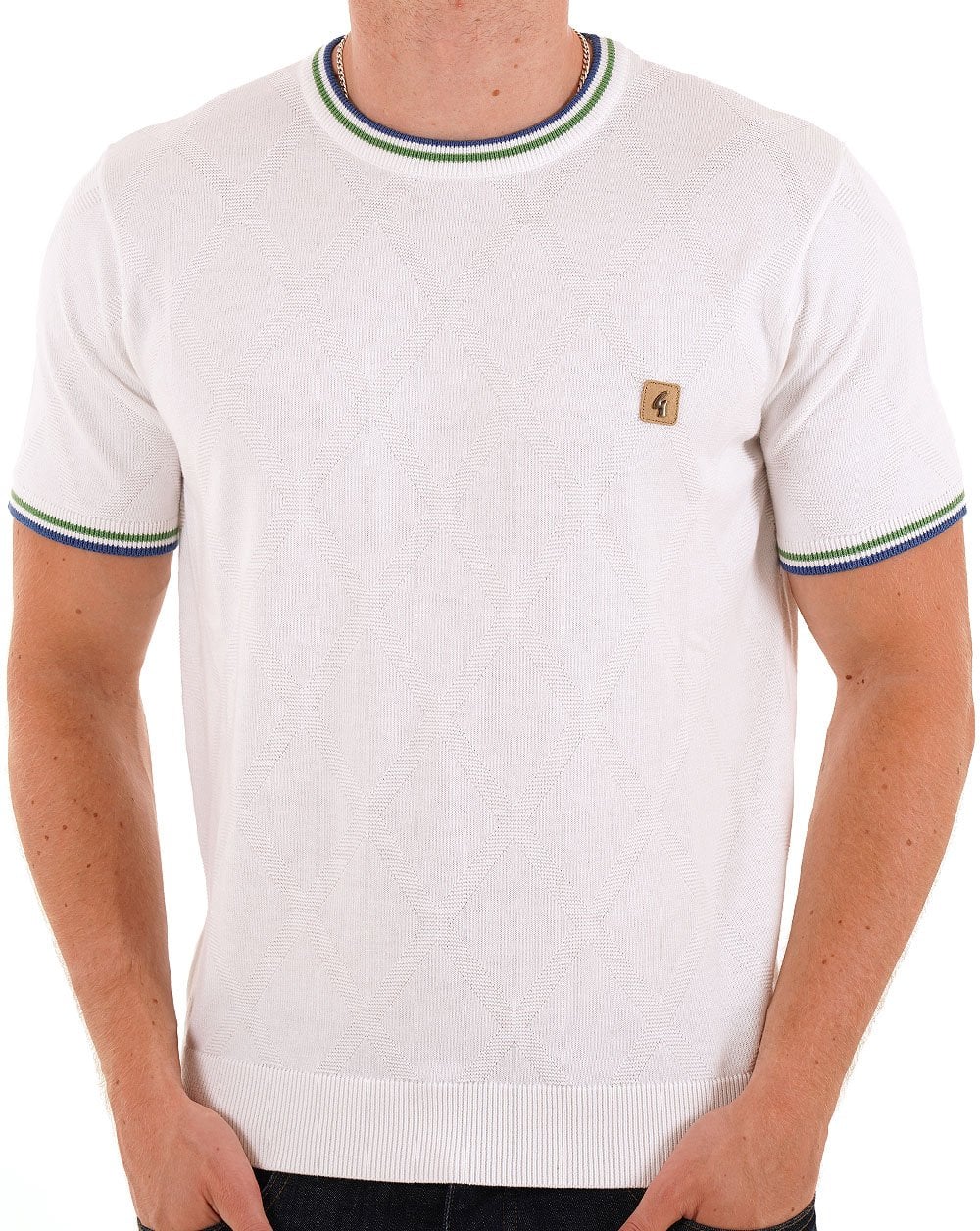 Gabicci Vintage Santino Knitted Top White - Image 2