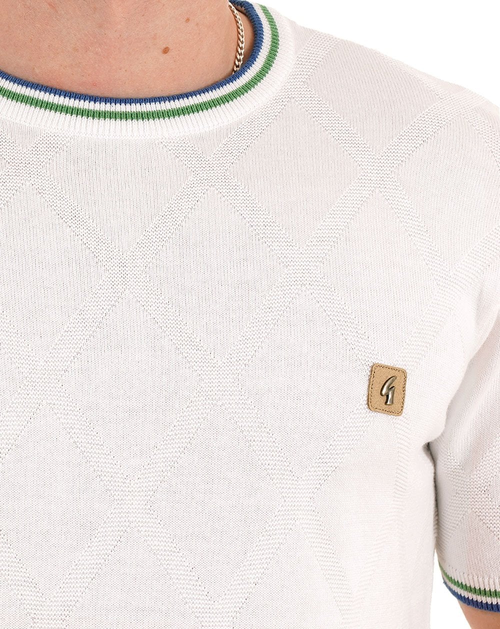 Gabicci Vintage Santino Knitted Top White - Image 3
