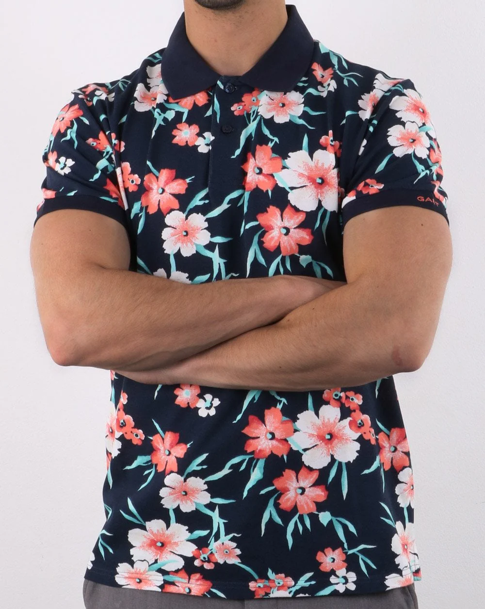 Gant All Over Floral Pique Polo Shirt - Image 3