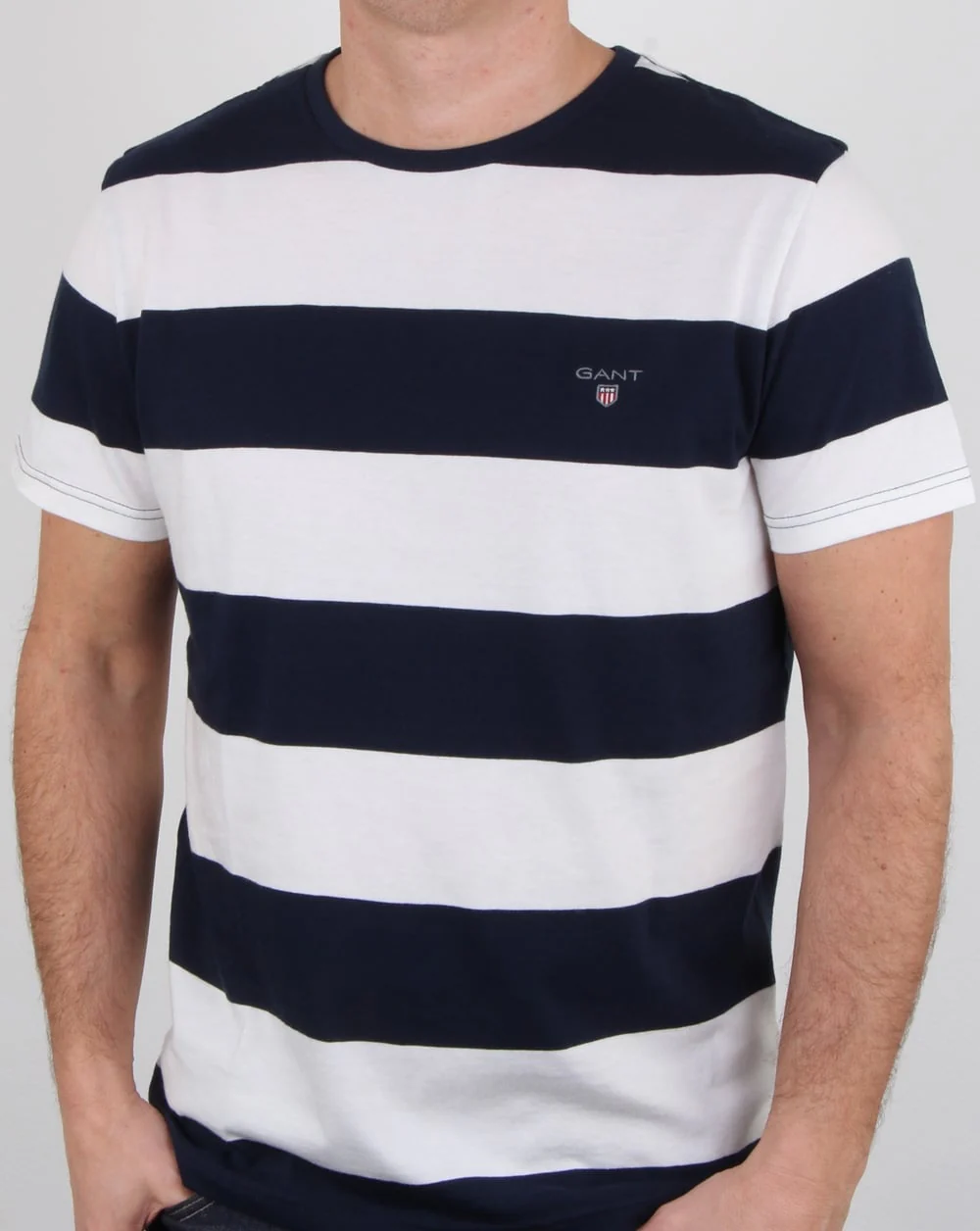 Gant Barstripe T Shirt Eggshell