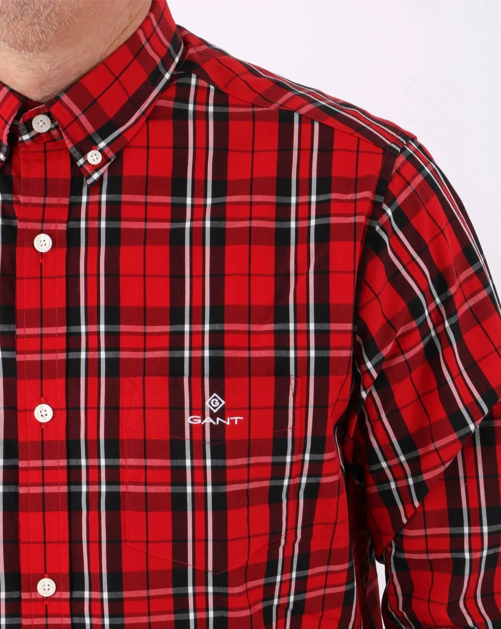 Gant Check Shirt Bright Red - Image 2