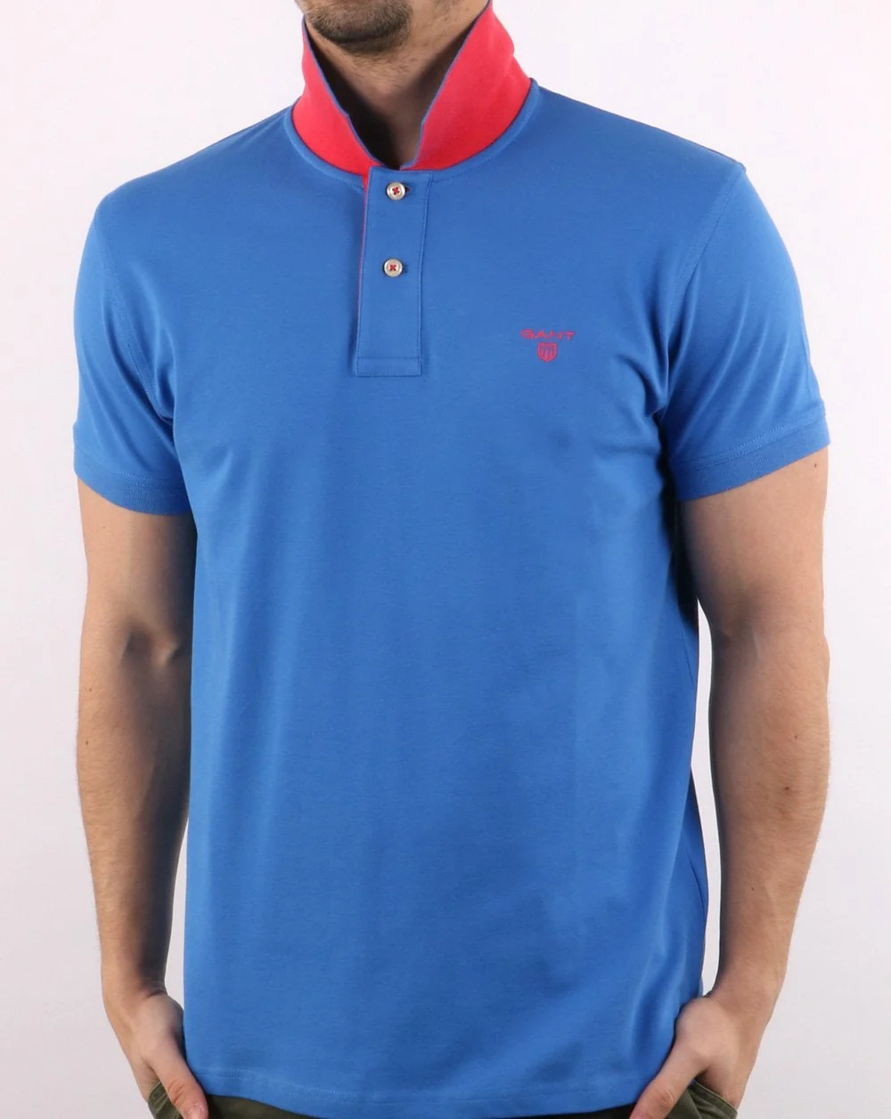 Gant Contrast Collar Polo Shirt Palace Blue - Image 2