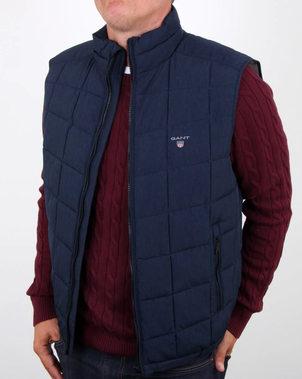 Gant Lw Cloud Vest Navy - Image 2