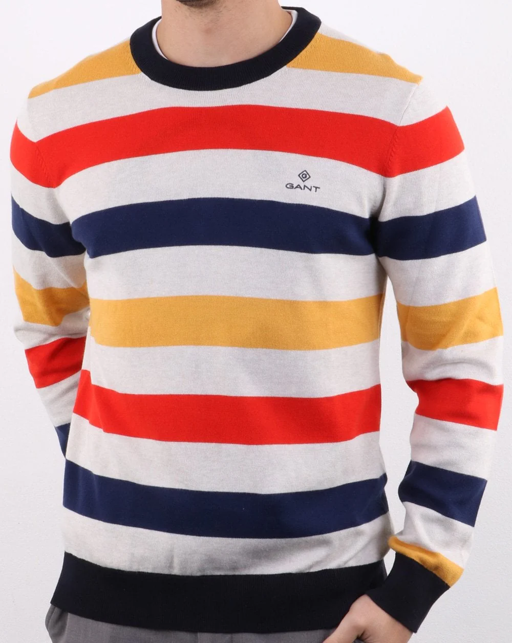 Gant Multi Colored Stripe Knitted Jumper - Image 2