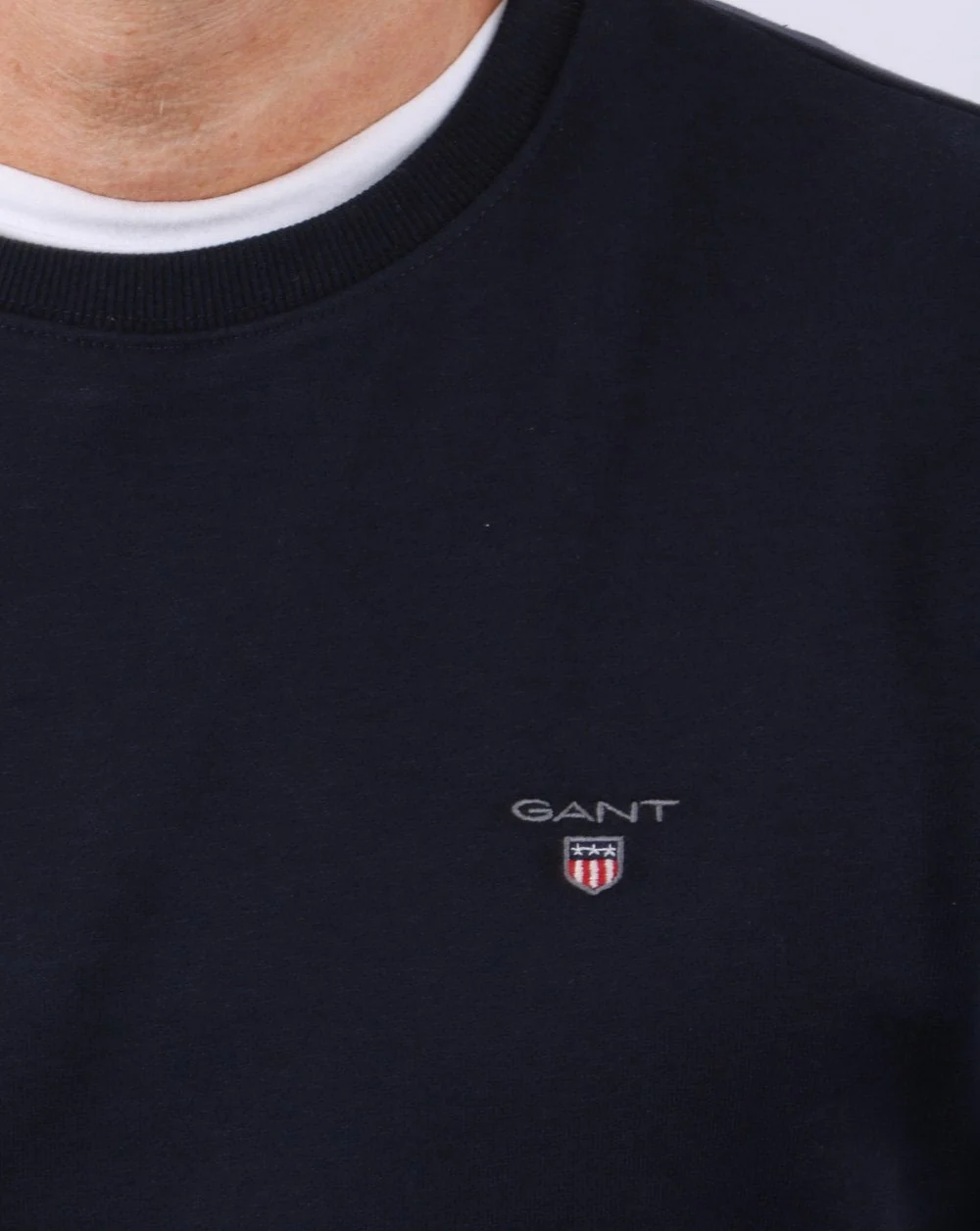 Gant Original Crew Neck Sweat Navy - Image 3