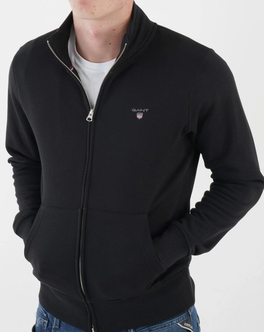 Gant Original Full Zip Sweat Black - Image 2