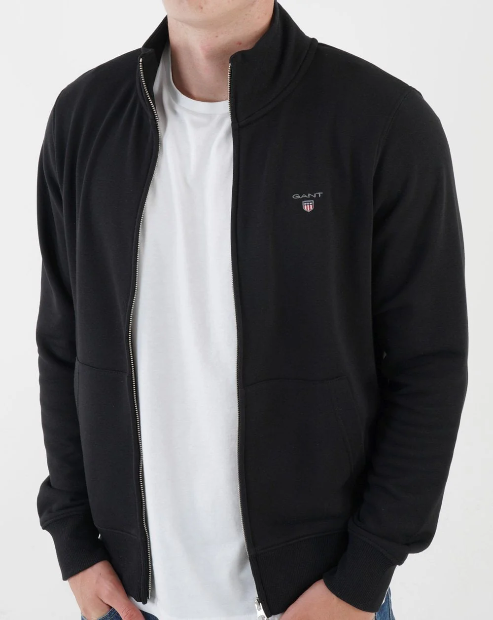 Gant Original Full Zip Sweat Black - Image 4