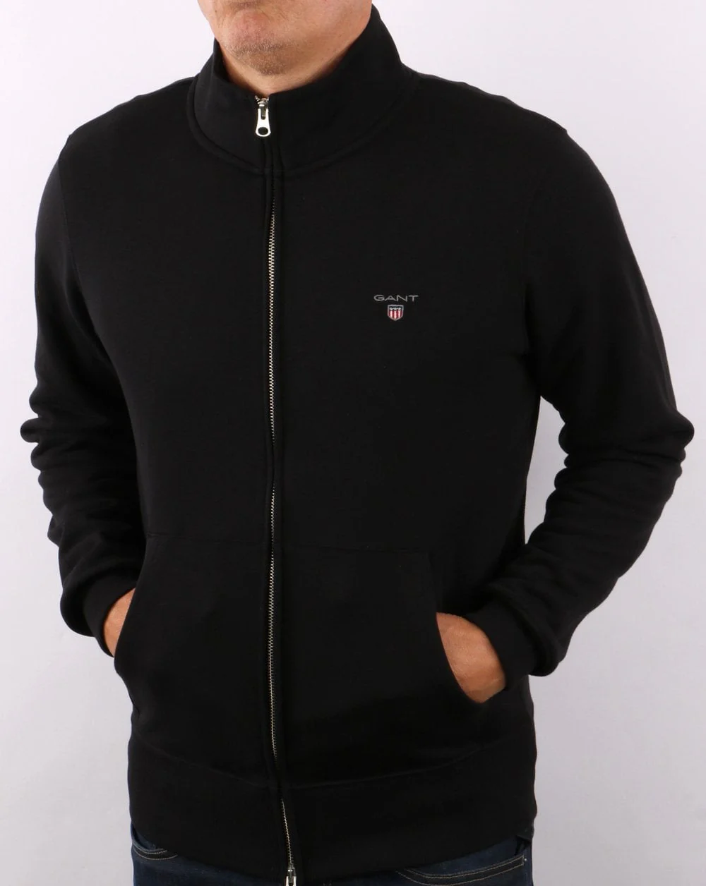 Gant Original Full Zip Track Top Black - Image 2
