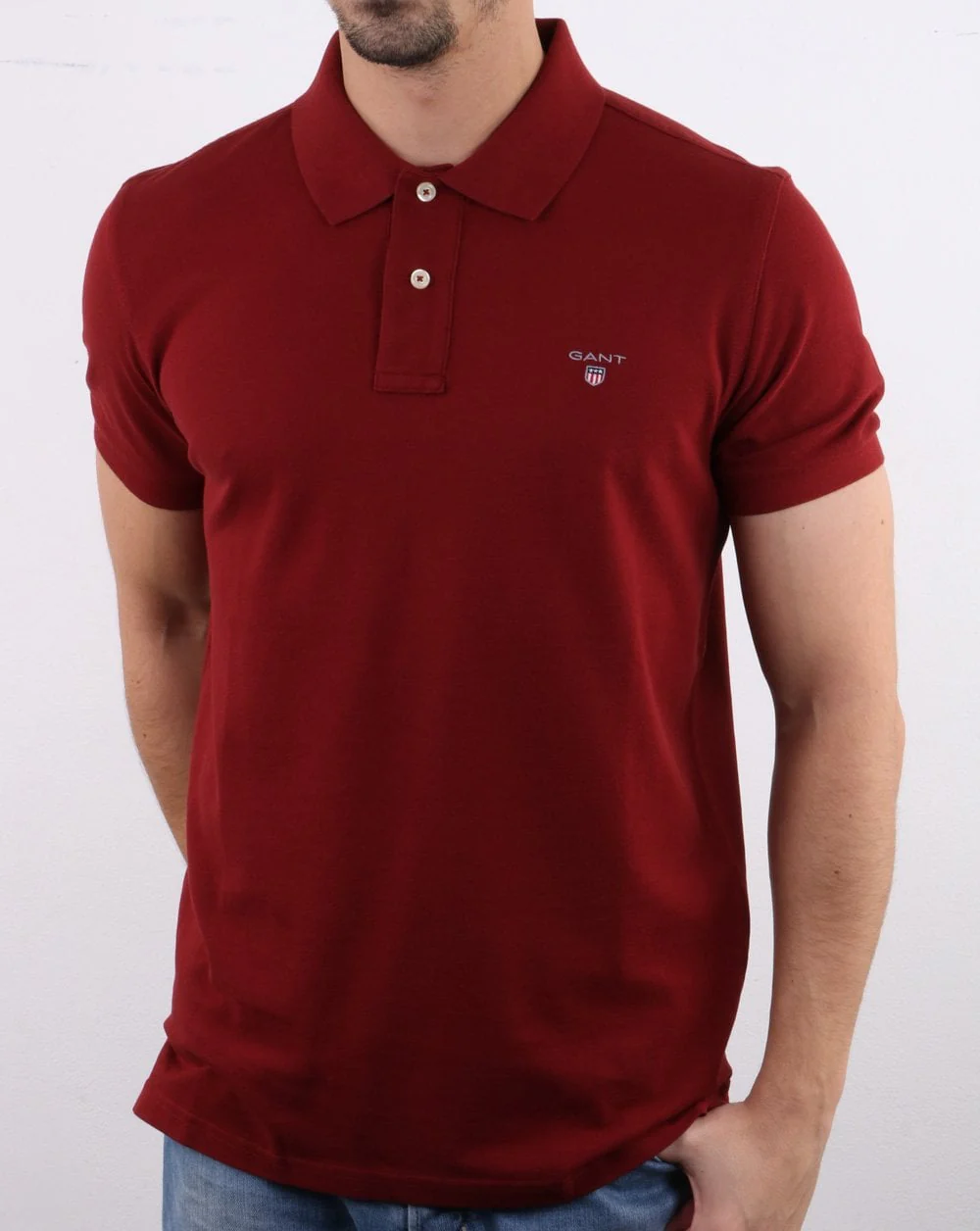 Gant Pique Rugger Polo Deep Red - Image 2