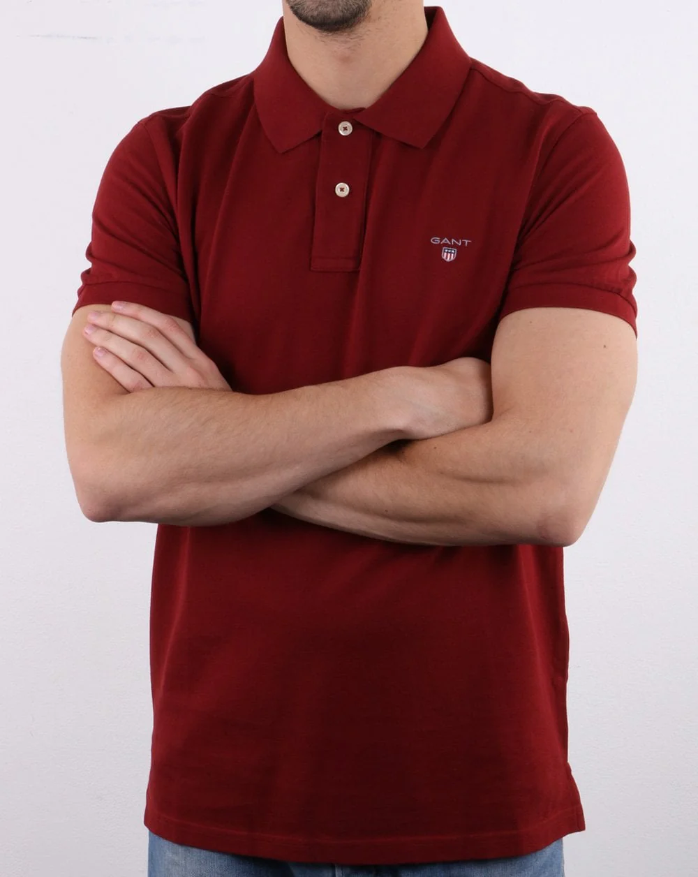 Gant Pique Rugger Polo Deep Red - Image 3