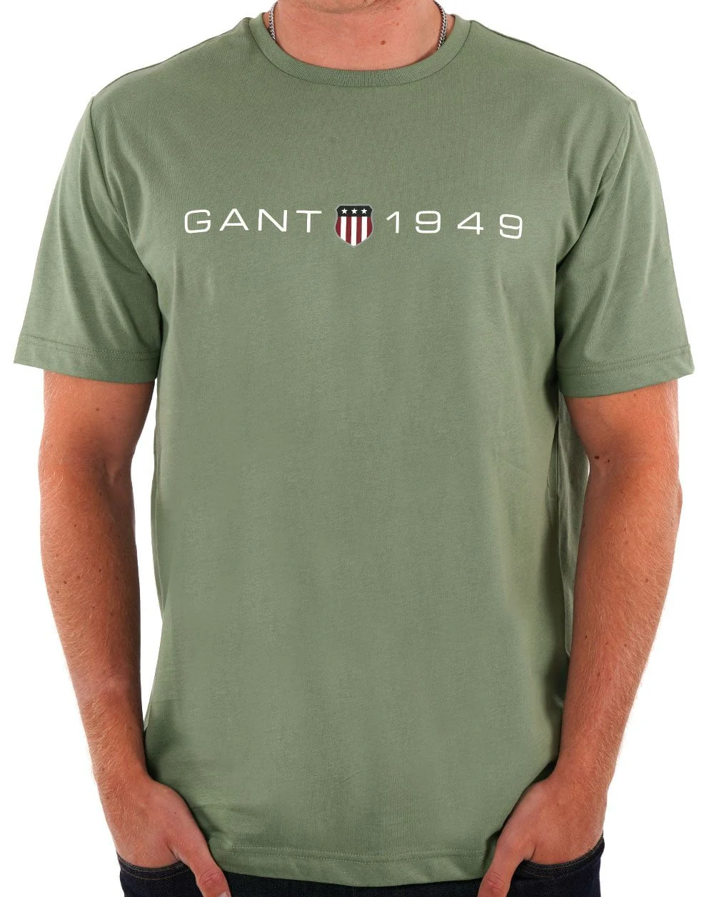 Gant Printed Graphic T-shirt Sage Green