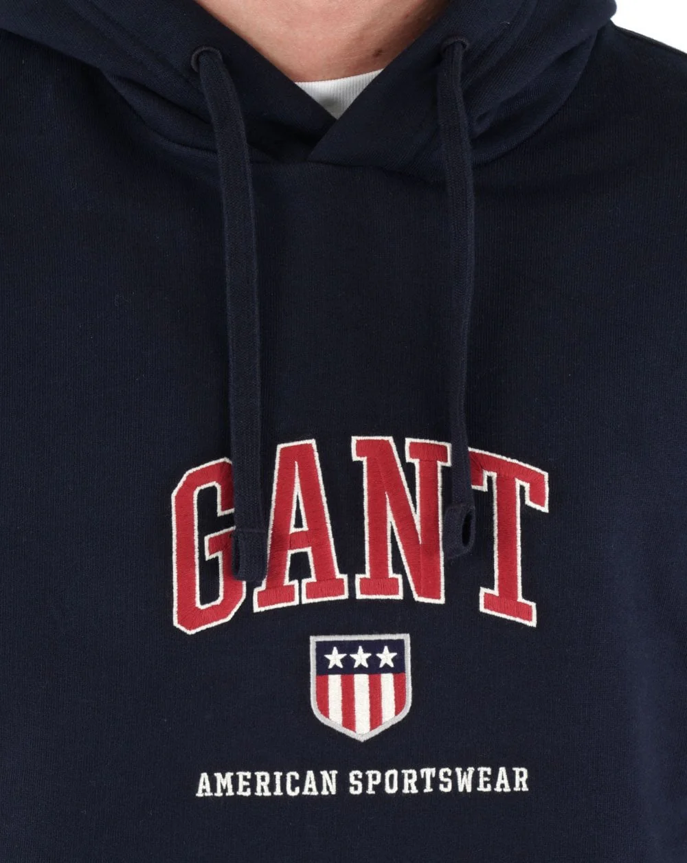 Gant Retro Shield Hoodie Navy - Image 2