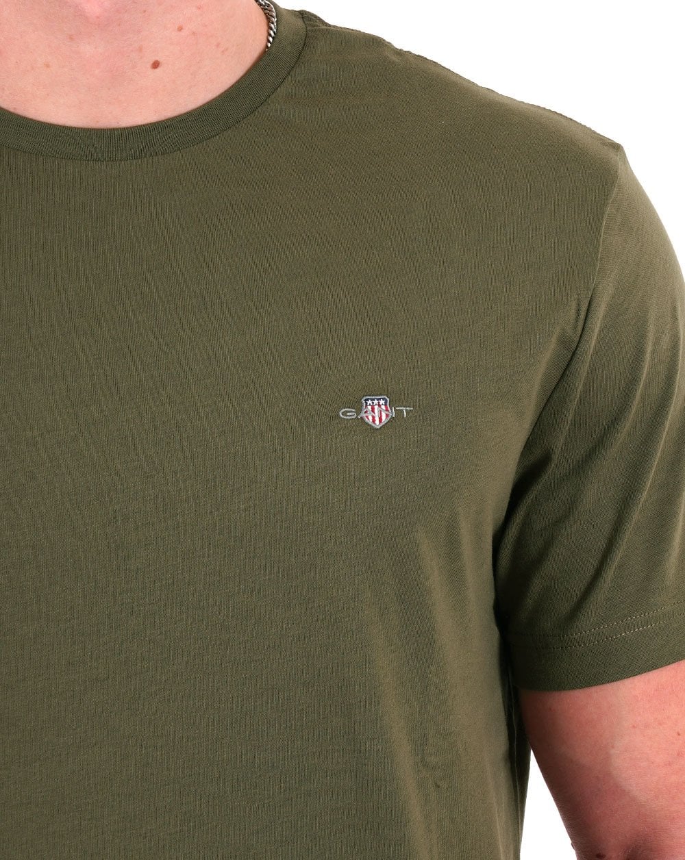 Gant Shield Crew T-shirt Olive - Image 2