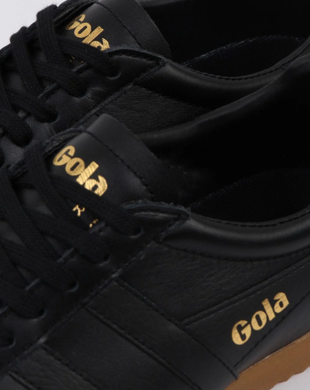 Gola Harrier 50 Leather Trainer Black/black - Image 4