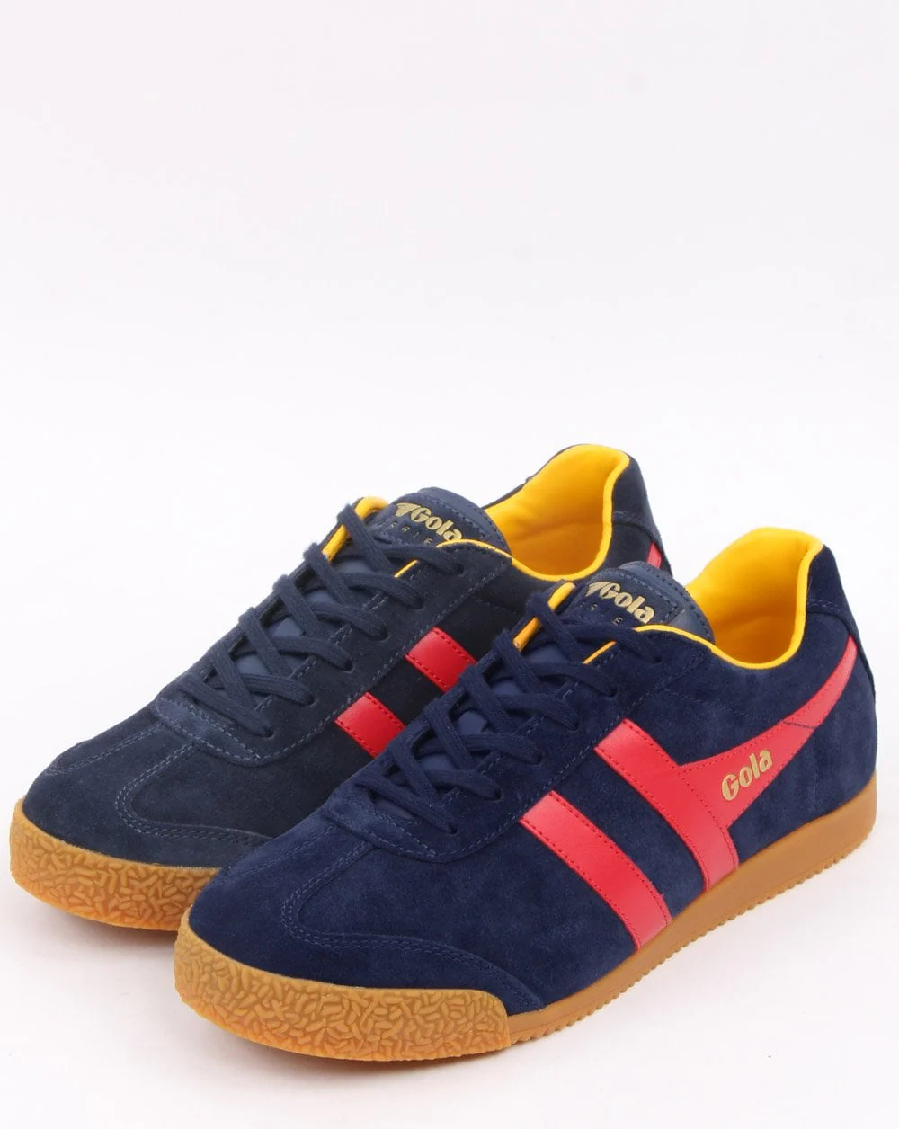 Gola Harrier Suede Trainer Navy/Red - Image 3
