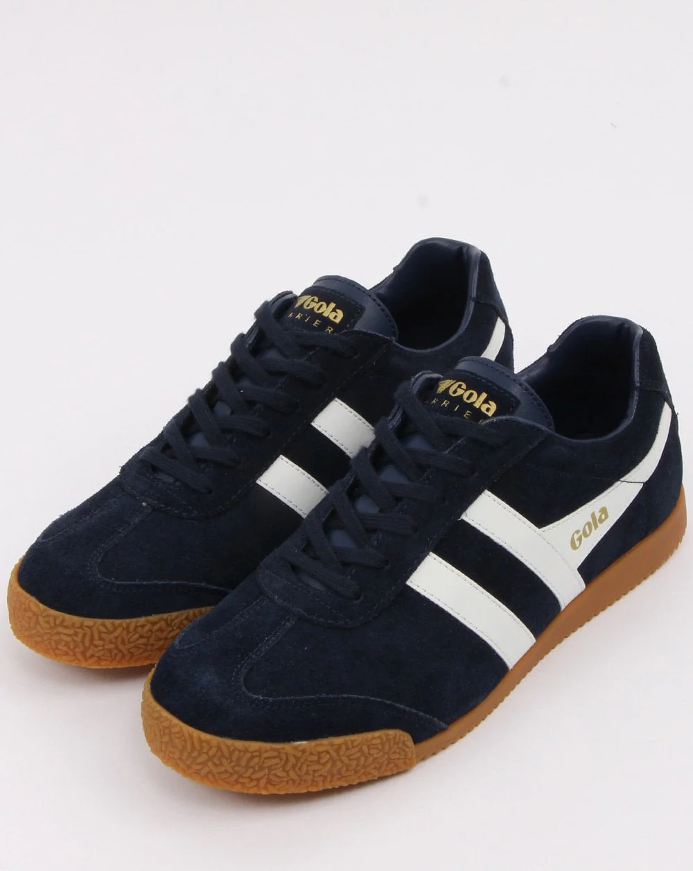 Gola Harrier Suede Trainer Navy/white - Image 3