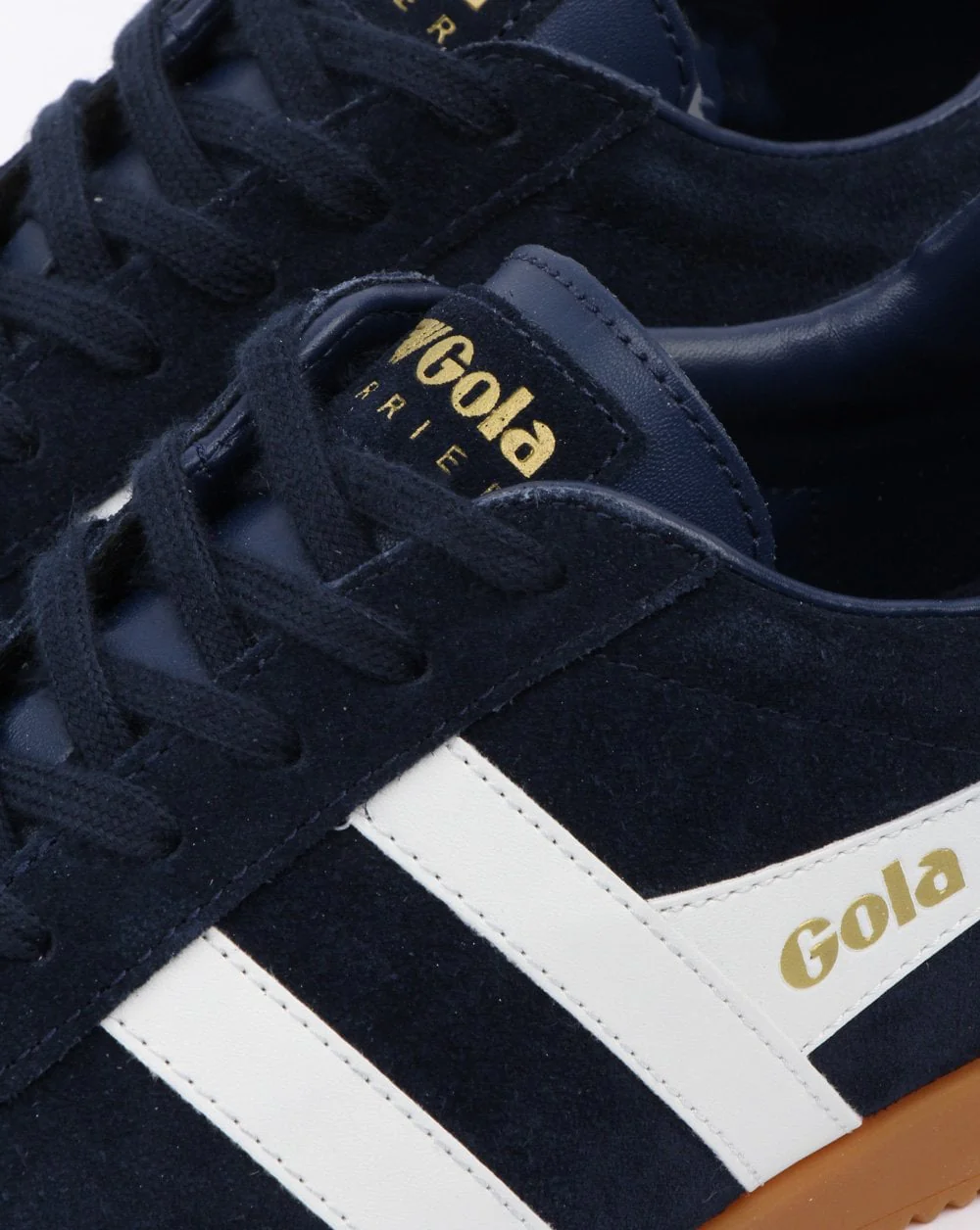 Gola Harrier Suede Trainer Navy/white - Image 4