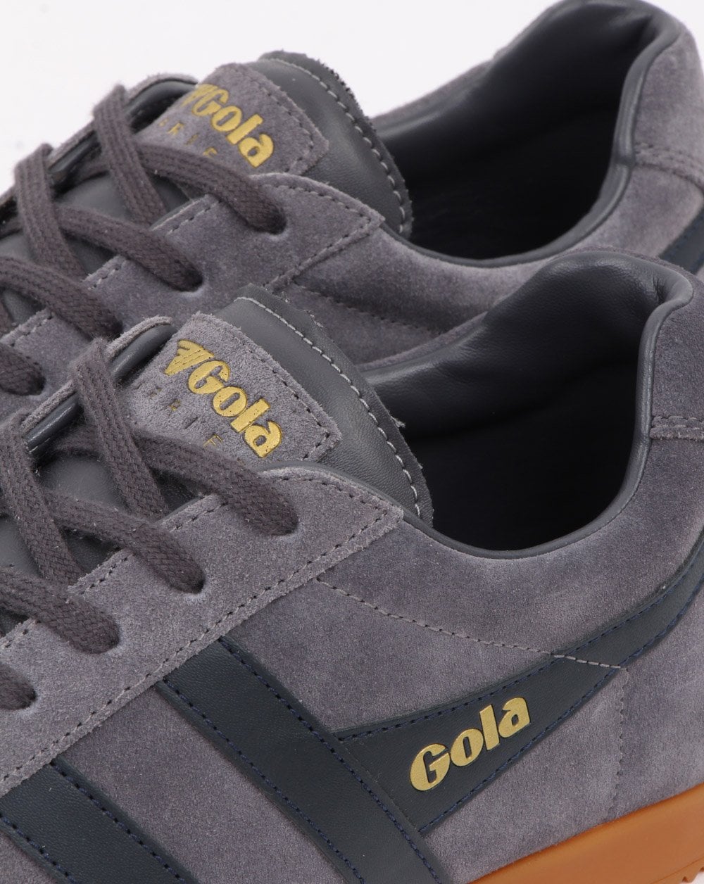 Gola Harrier Suede Trainer Shadow/Navy - Image 4