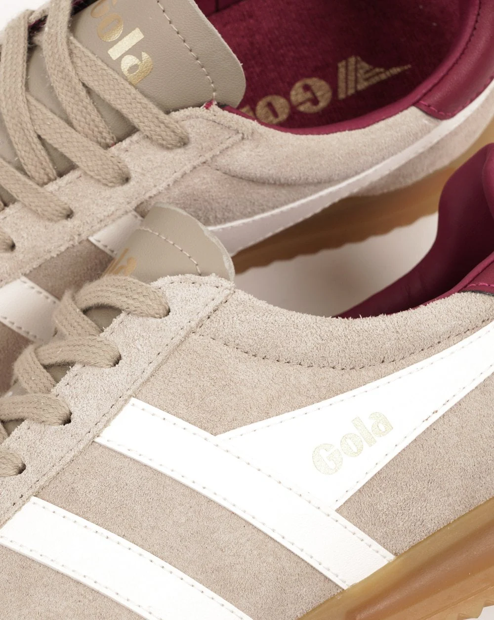 Gola Torpedo Women's Trainers Bone/Off White/Cerise - Image 3