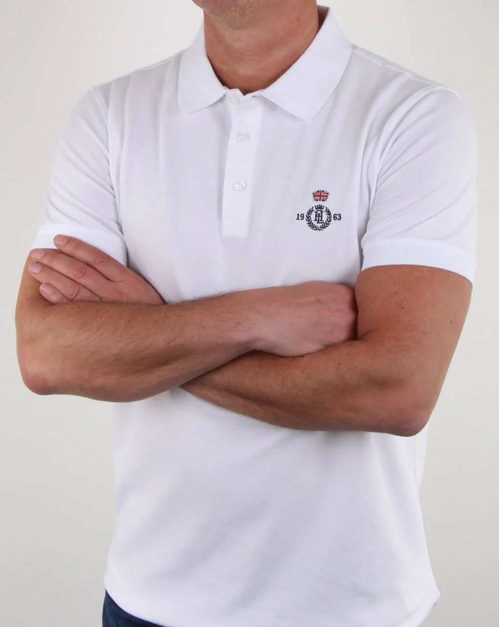 Henri Lloyd Benton Branded Polo Shirt White - Image 3