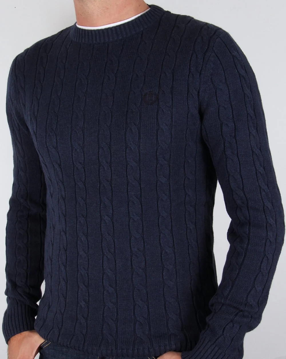 Henri Lloyd Kramer Cable Knit Jumper Indigo Marl