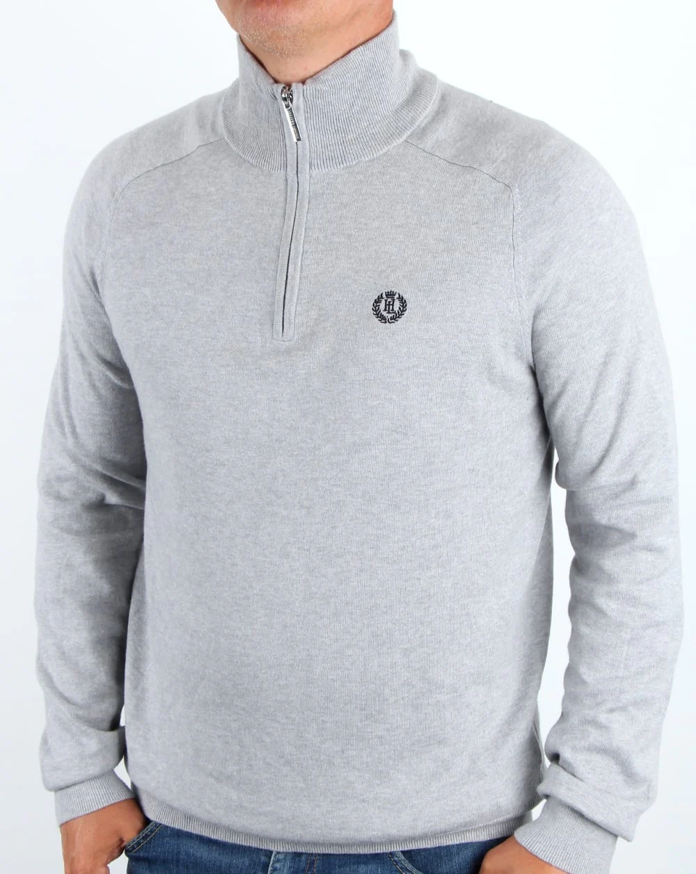 Henri Lloyd Morgan Half Zip Knit Graphite Marl - Image 2