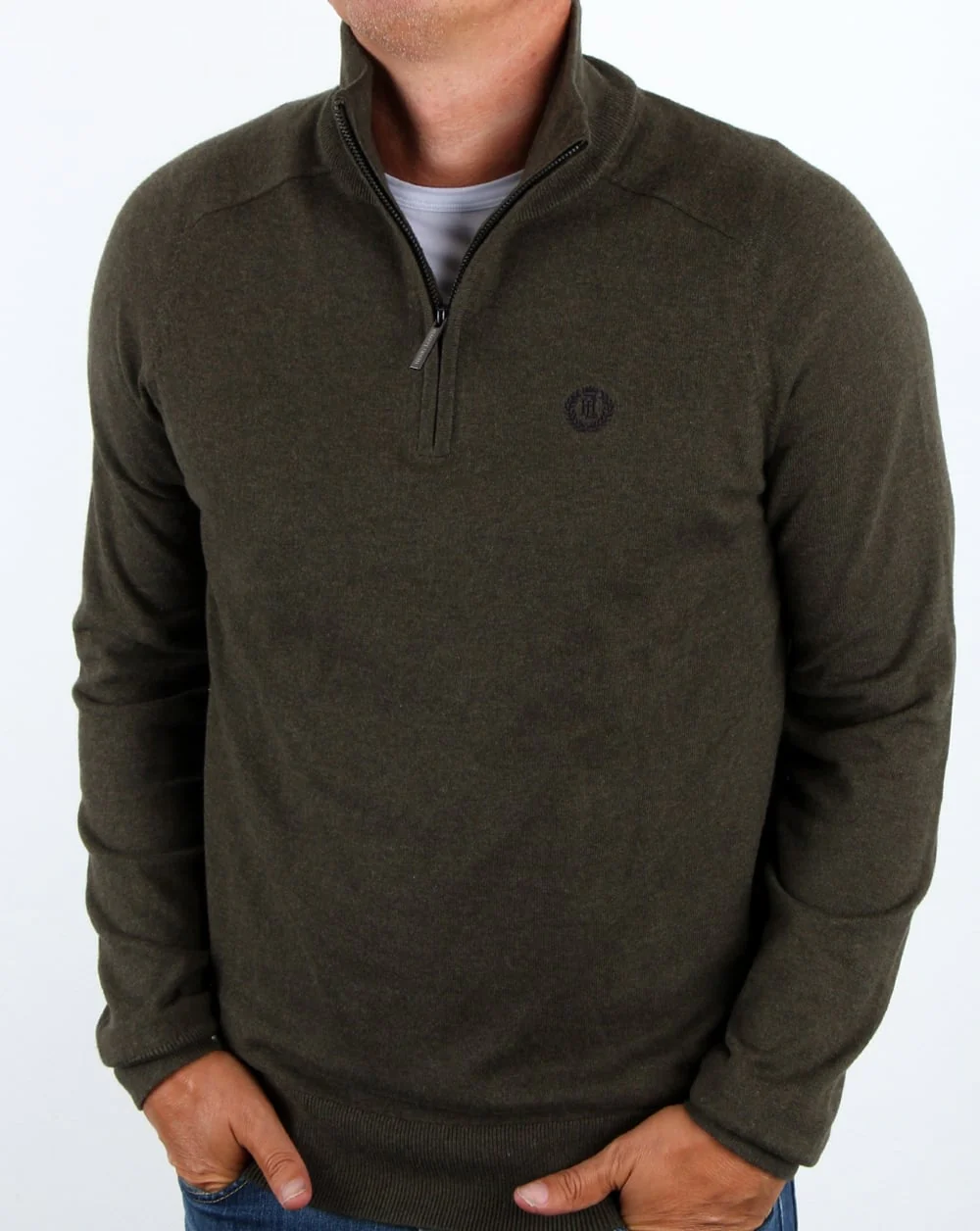 Henri Lloyd Morgan Half Zip Knit Litchen - Image 4