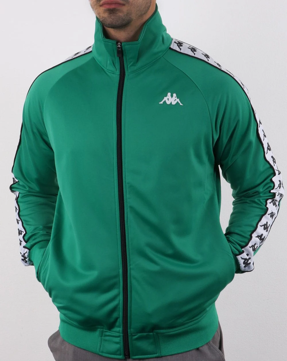 Kappa Anniston Banda Jacket Green/White - Image 3
