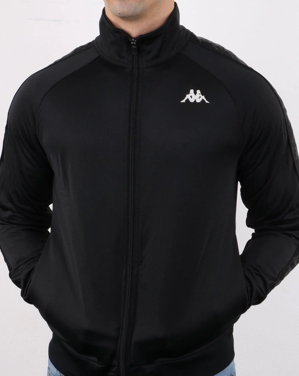 Kappa Banda Anniston Track Top Black/White - Image 3