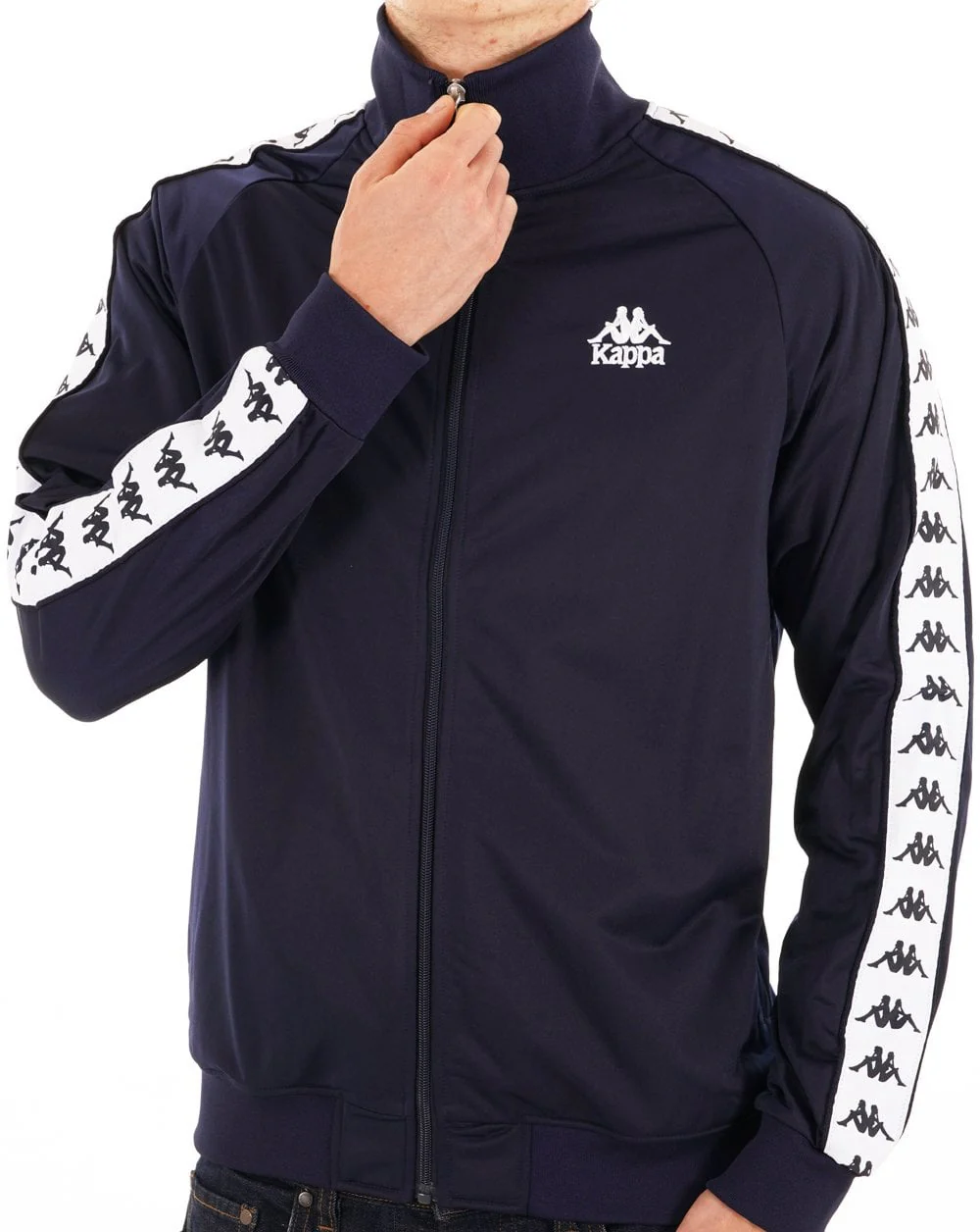 Kappa Lyman Track Top Navy Blue/White - Image 3