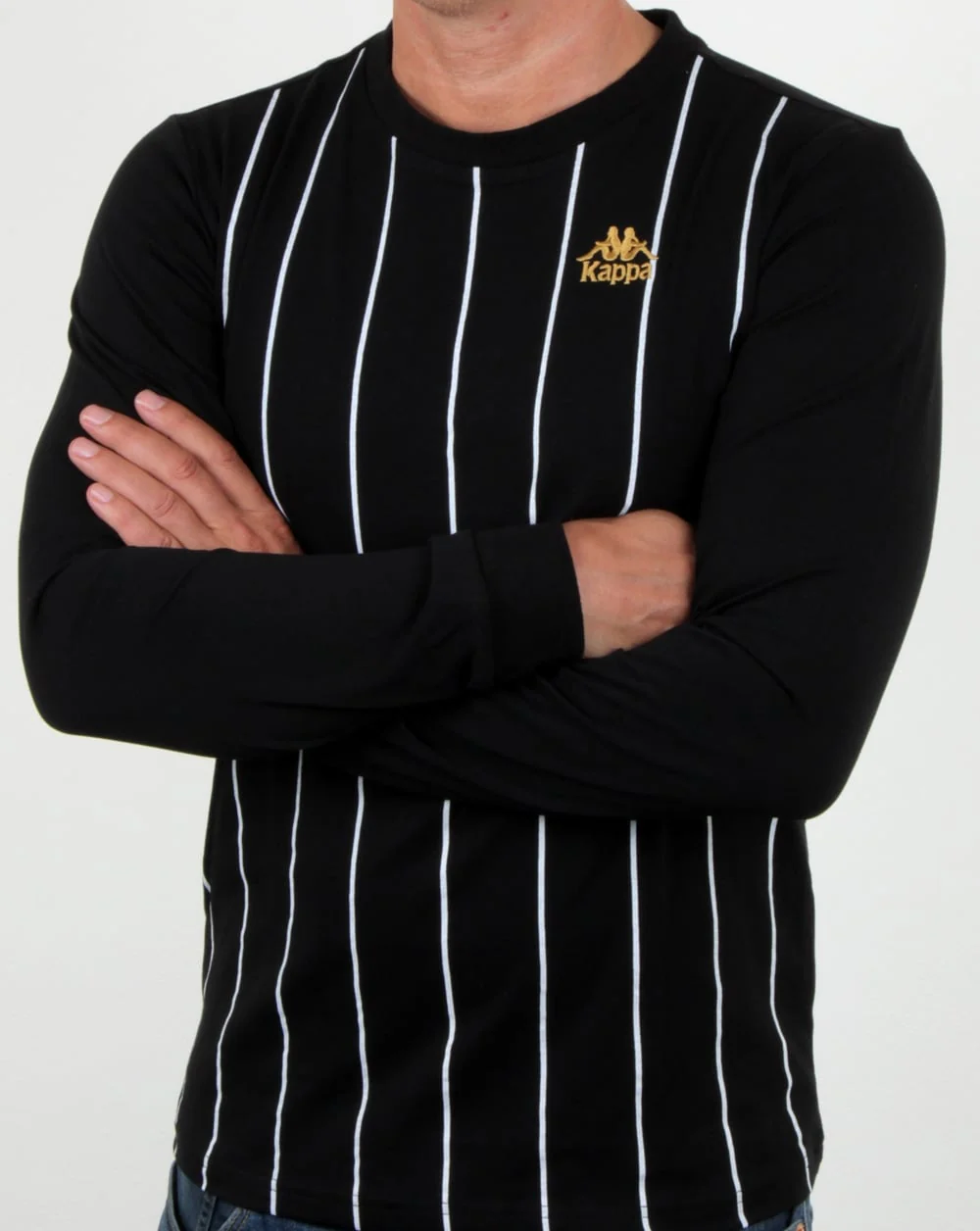Kappa Solis T Shirt Black/white - Image 3