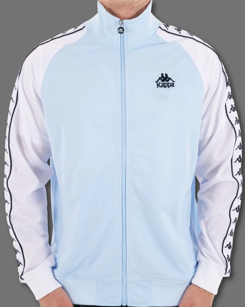 Kappa Uriah Track Top Sky Blue/White - Image 3