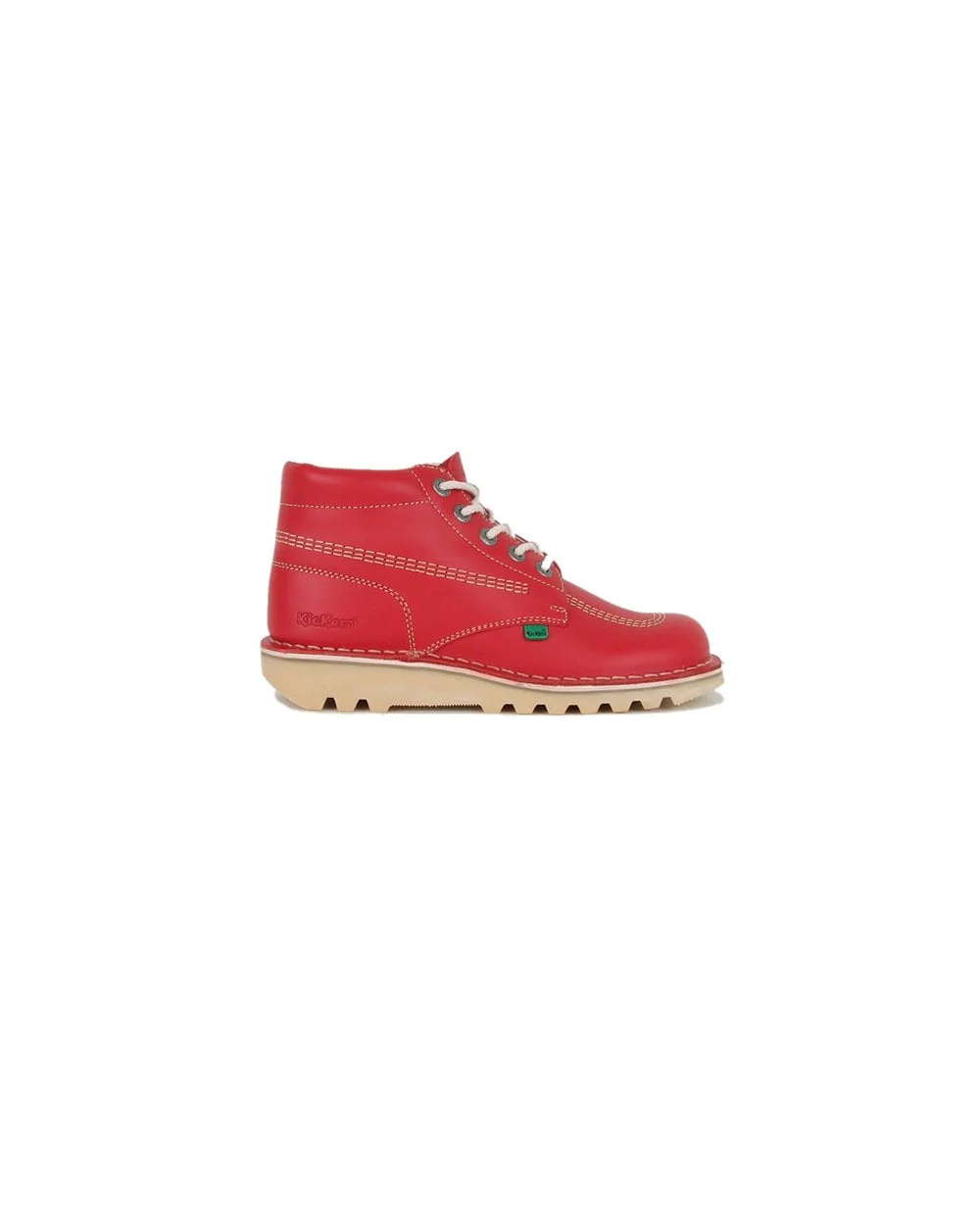 Kickers Kick Hi Boots In Leather Red - Image 3