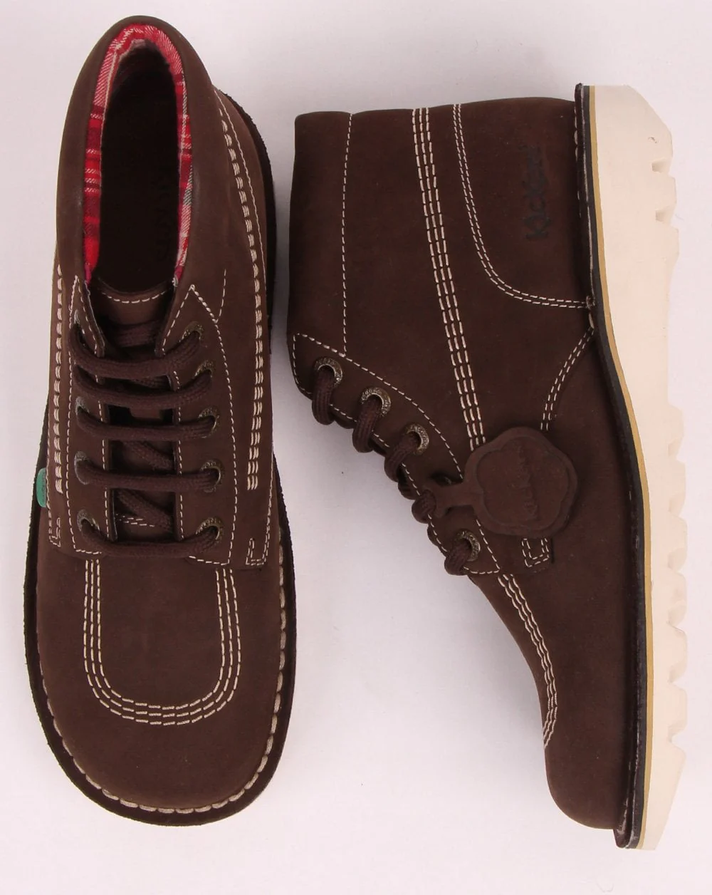Kickers Kick Hi Nubuck Boot Chocolate Brown - Image 2